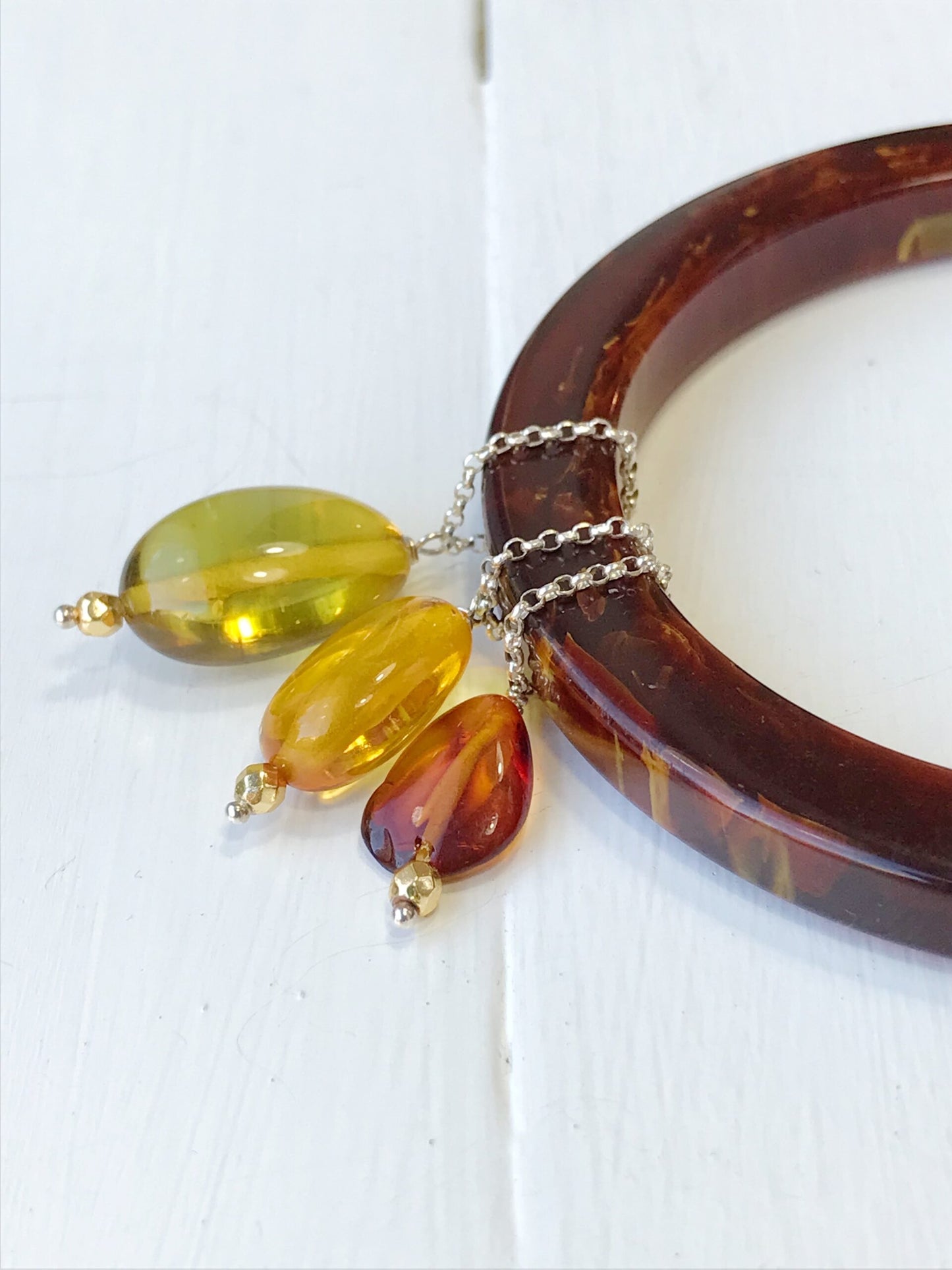 Bracciale rigido ambra