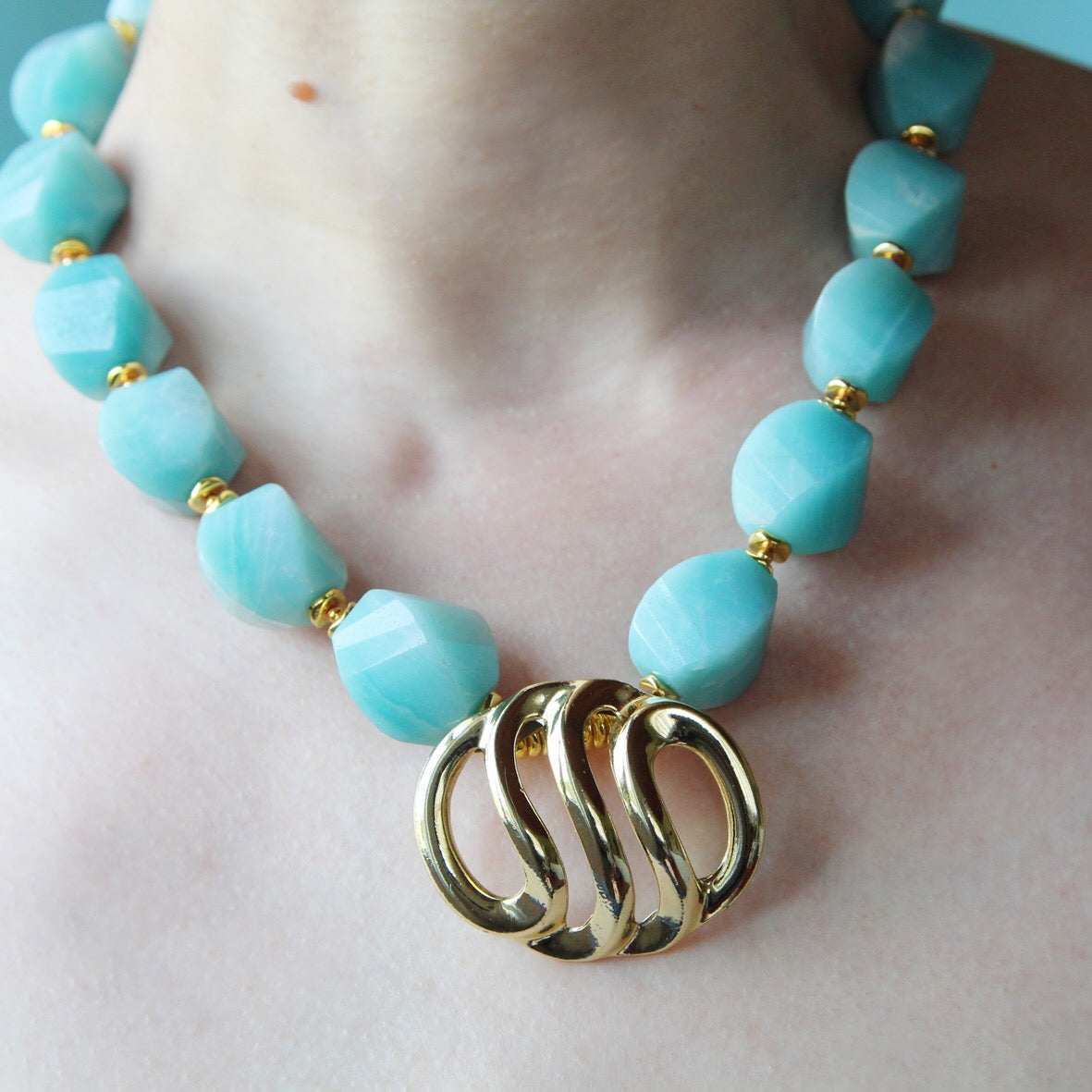 Collana Amazzonite vintage