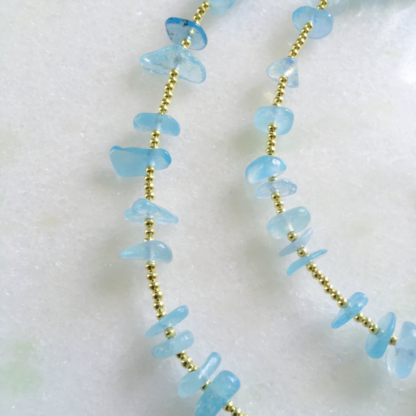 Collana essenziale acquamarina