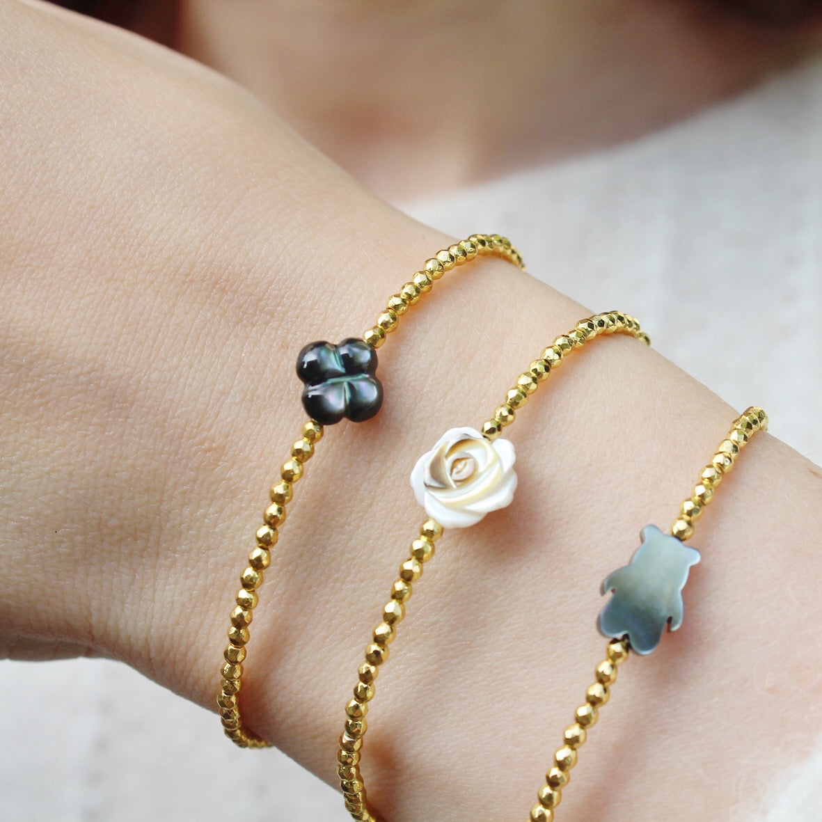 Bracciale quadrifoglio