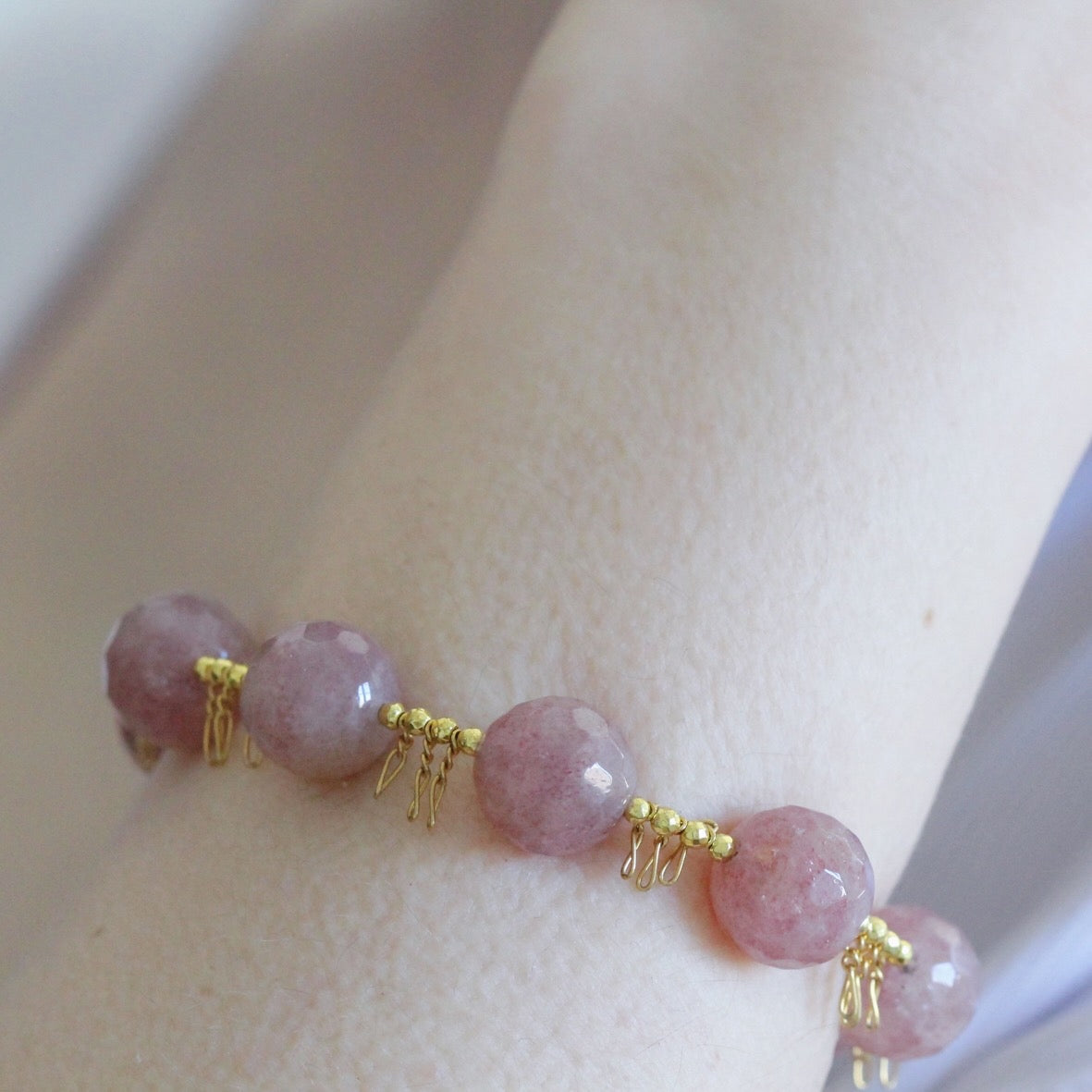 Bracciale frange fragola
