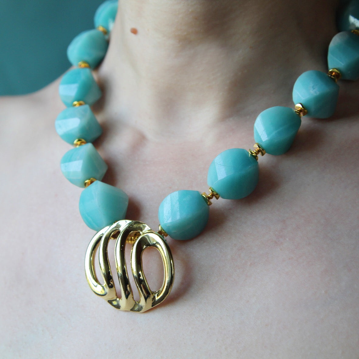 Collana Amazzonite vintage