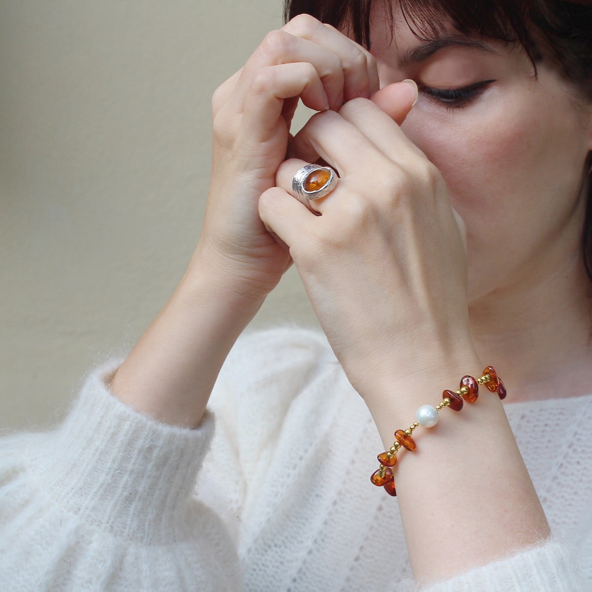 Bracciale Perla e Ambre