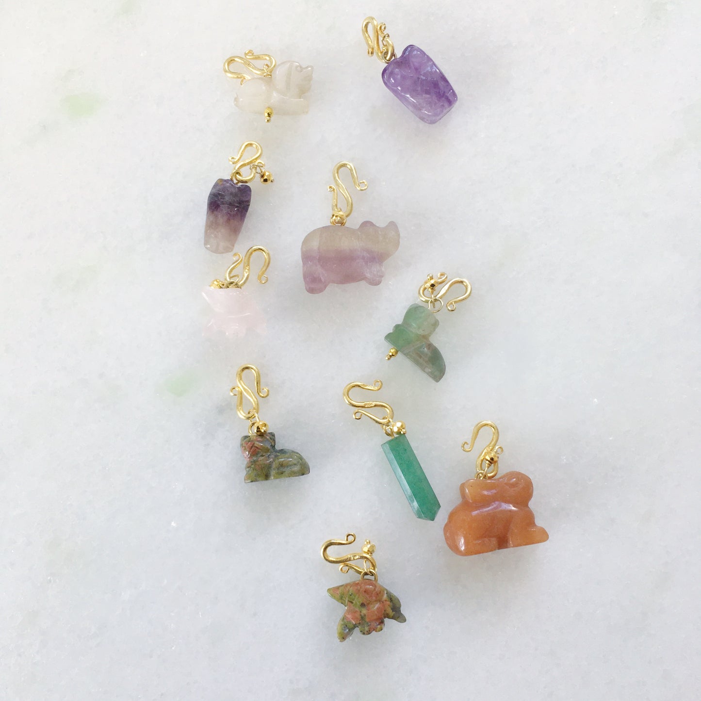 Ciondolo Gatto Fluorite