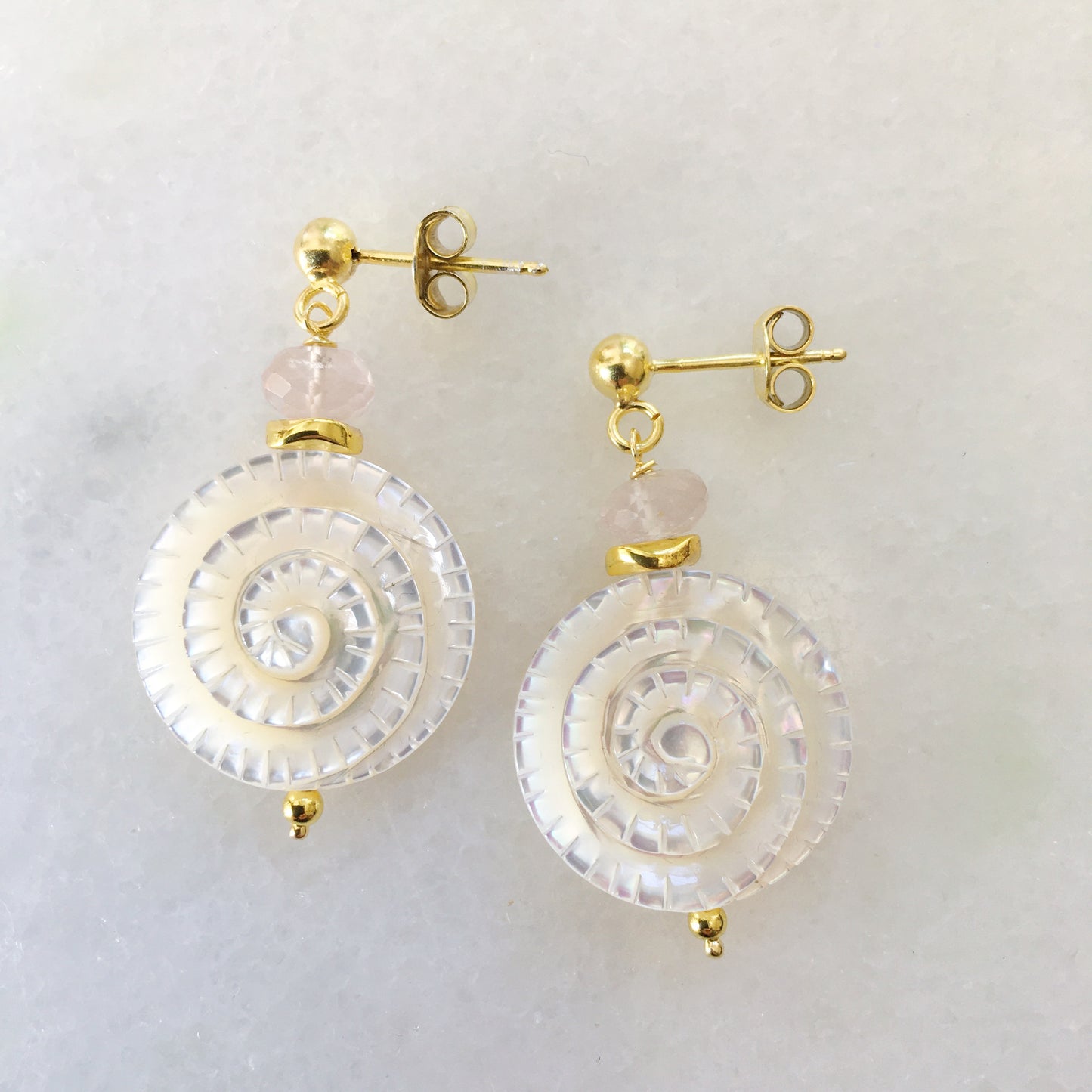 Orecchini Spirale rosa