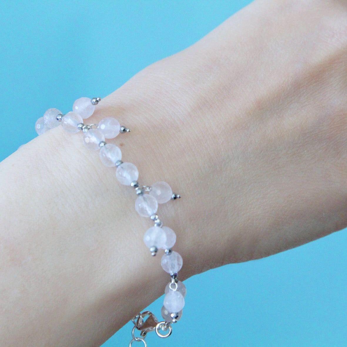 Bracciale charms rosa