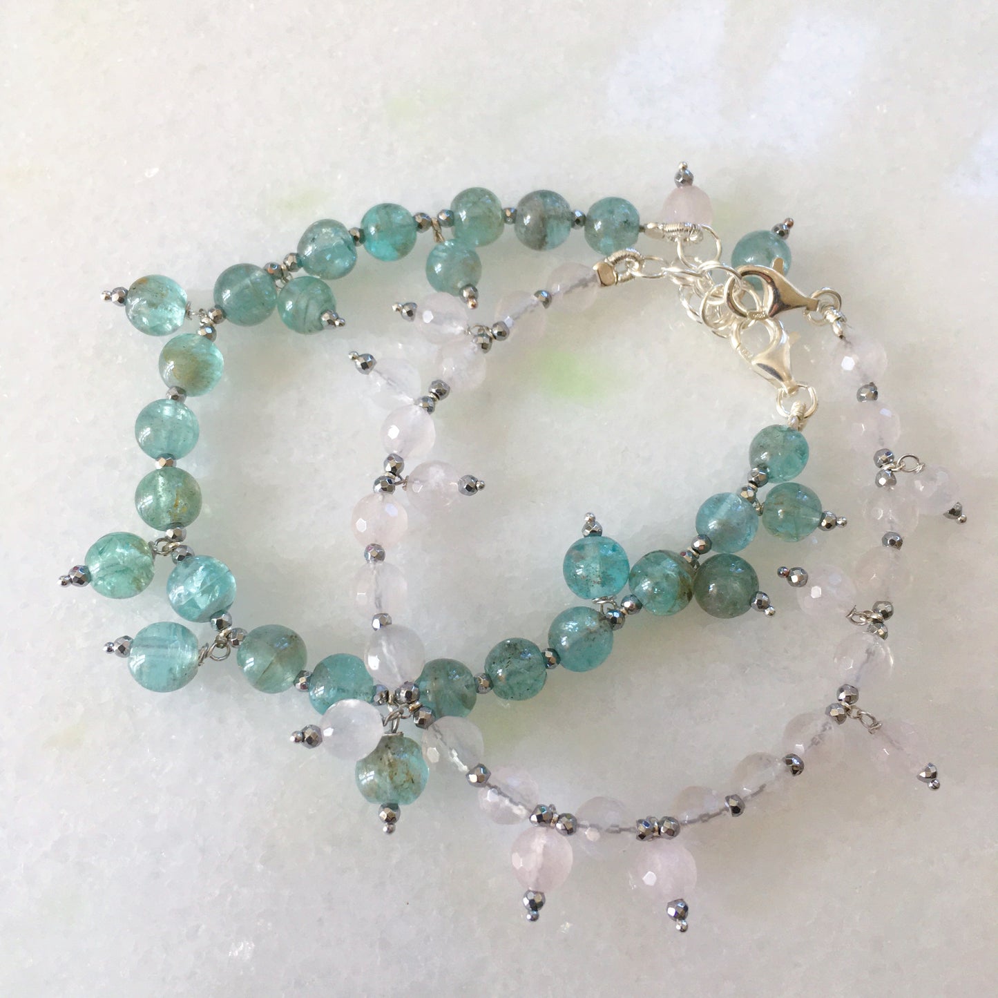 Bracciale charms acquamarina