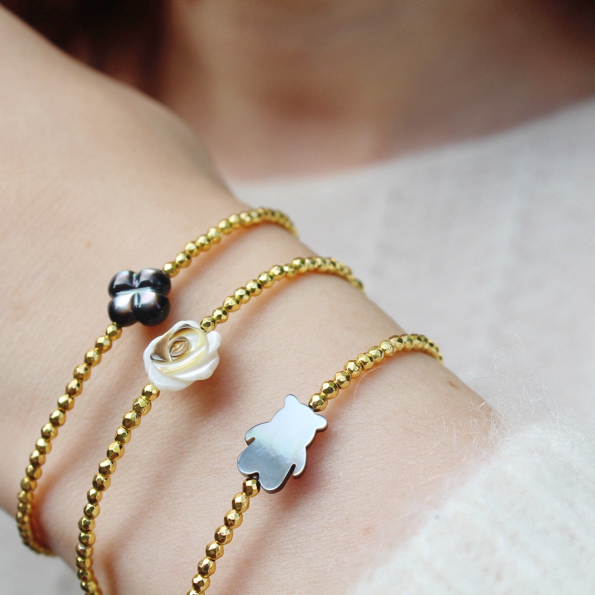 Bracciale quadrifoglio