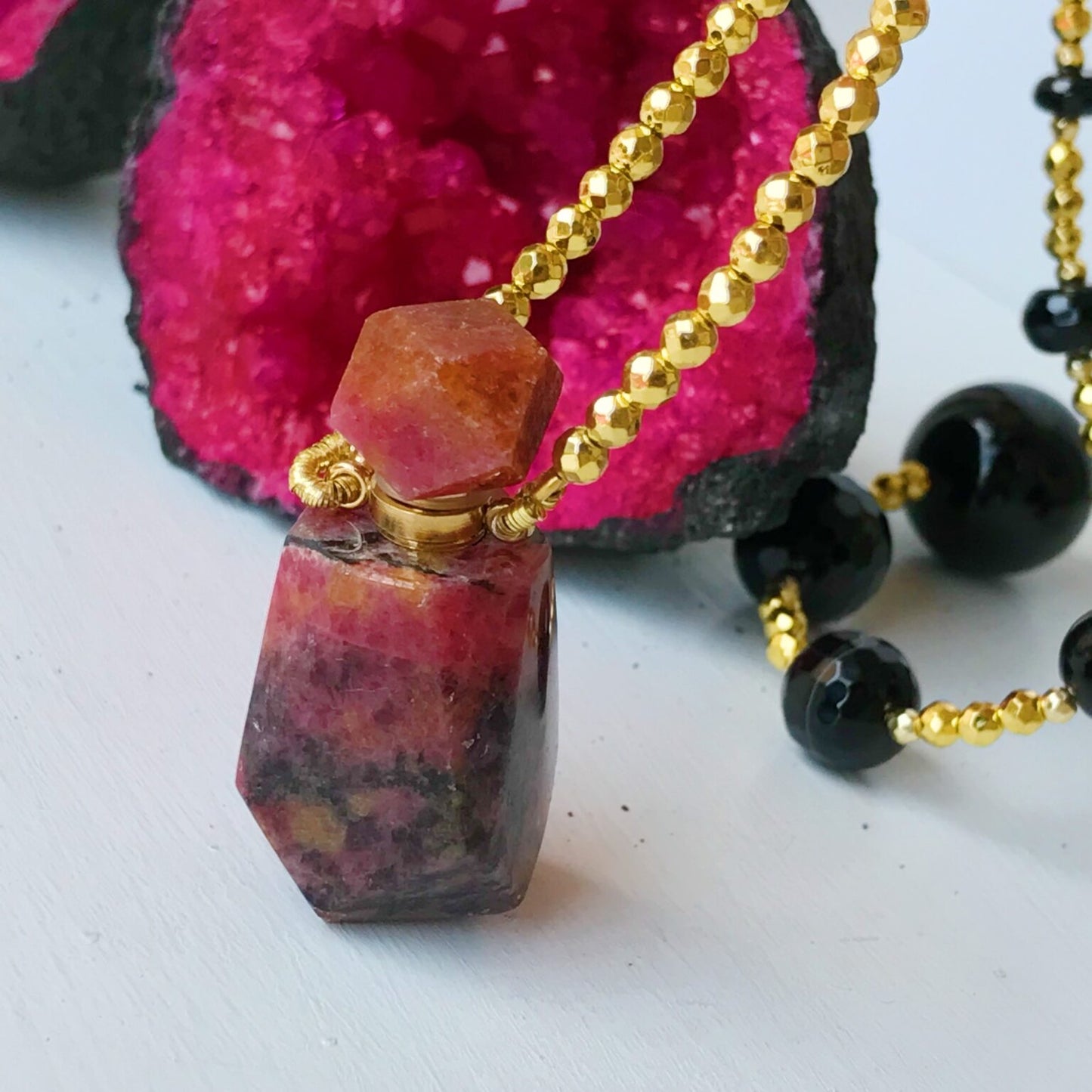 Collana Elisir rodonite