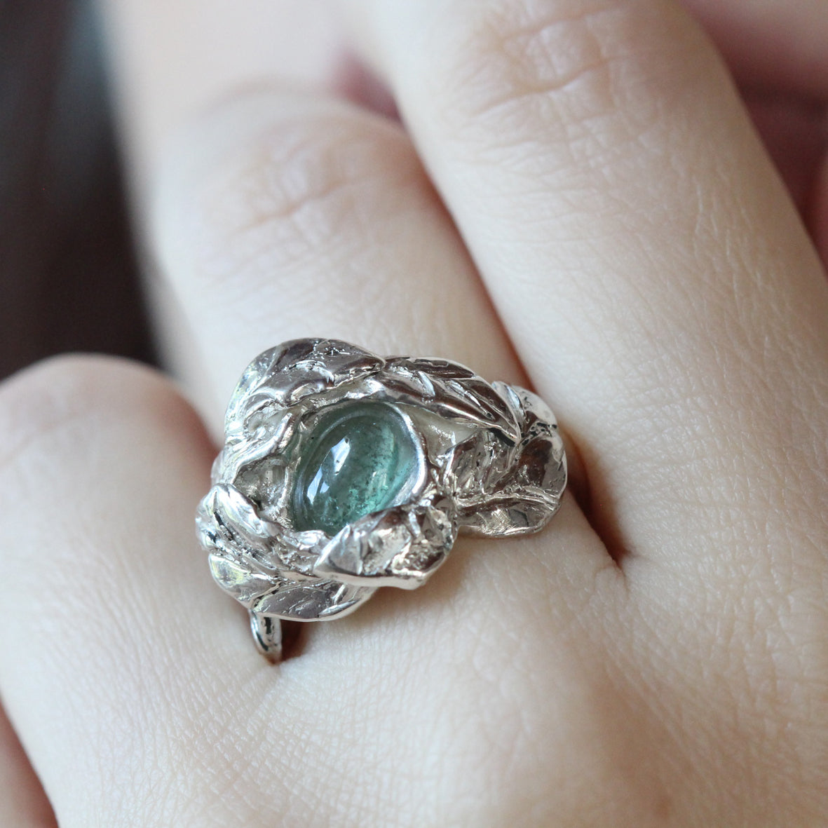 Anello driadi tormalina
