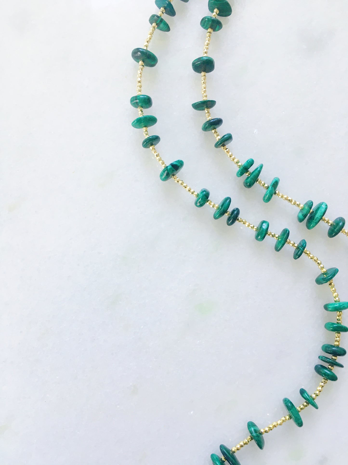 Collana essenziale malachite