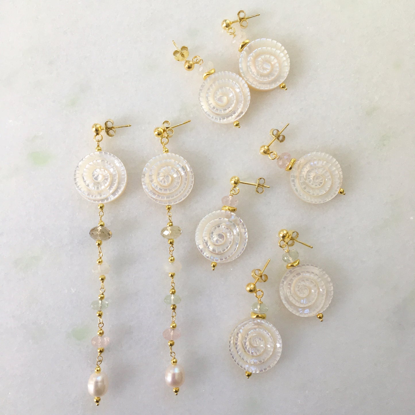 Orecchini Spirale rosa