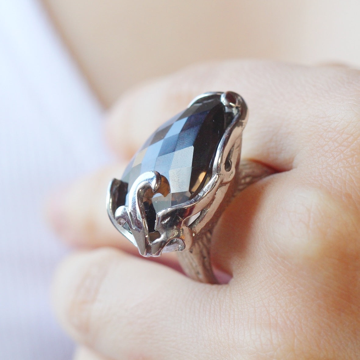 Anello Quarzo Fumè