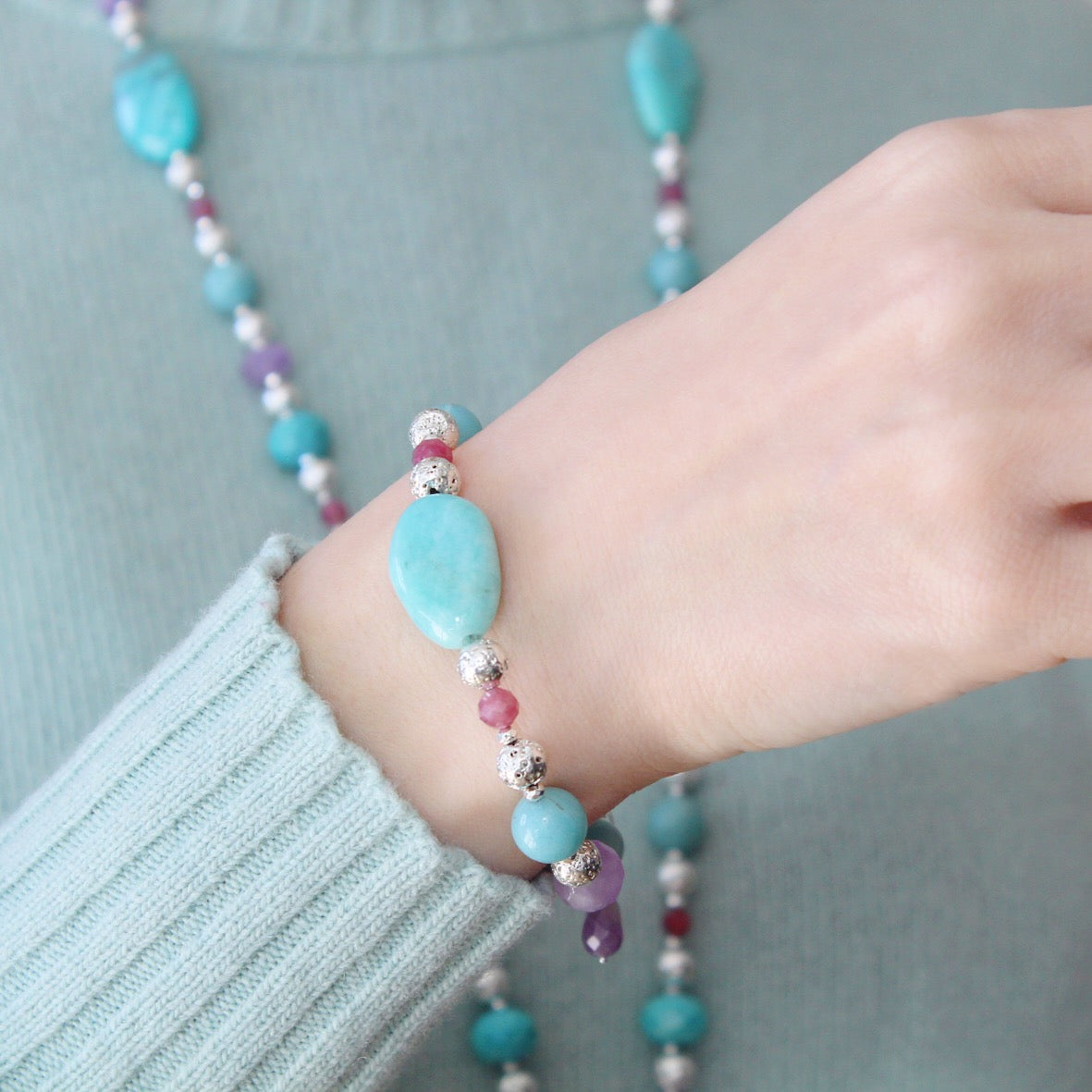 Bracciale serpente azzurro