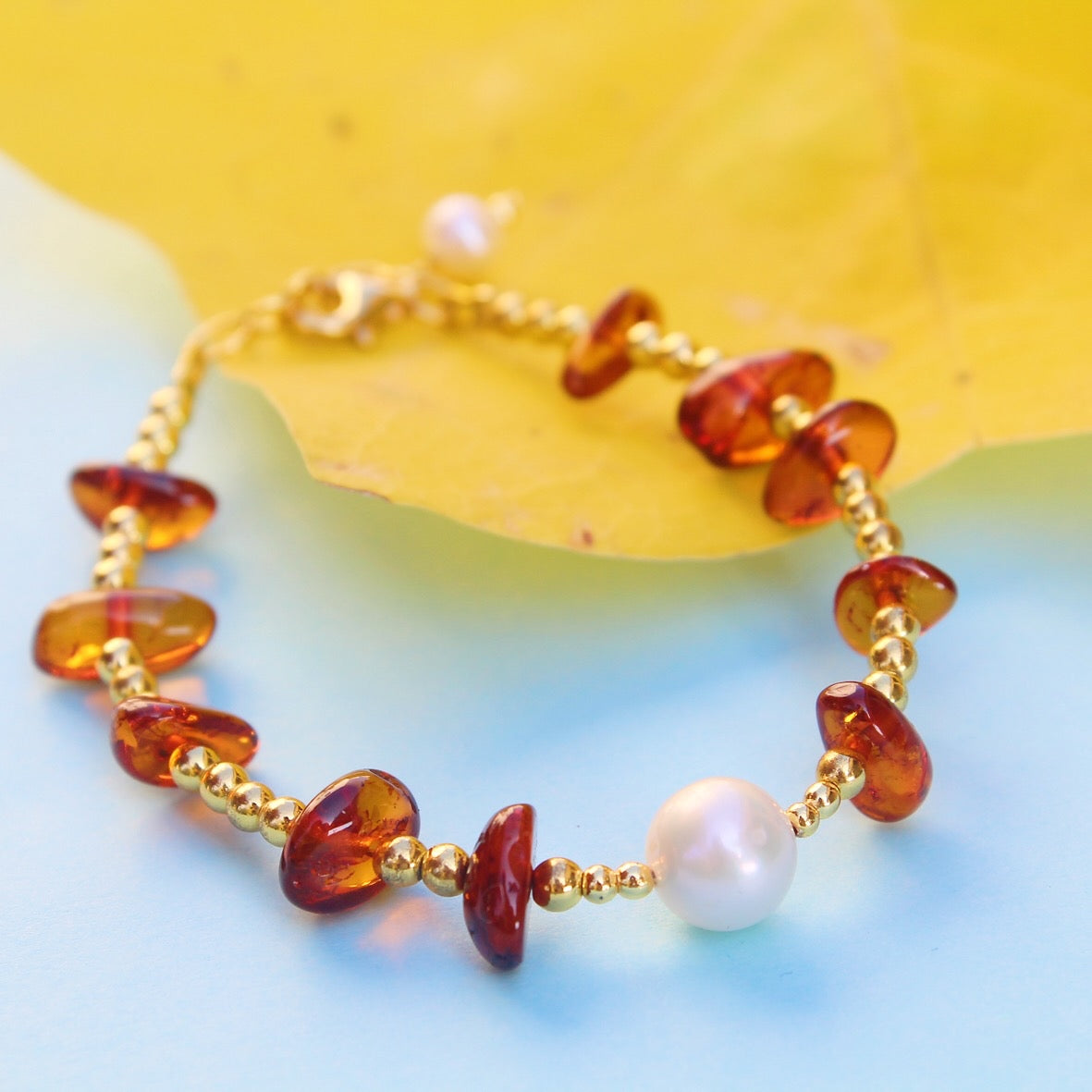 Bracciale Perla e Ambre