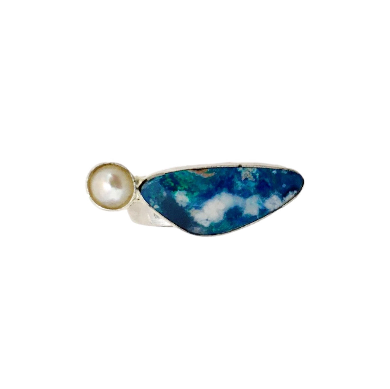 Anello Opale e perla