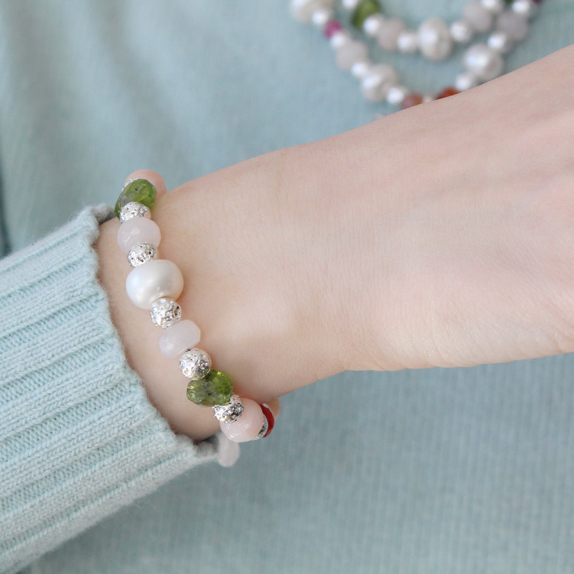 Bracciale serpente perle