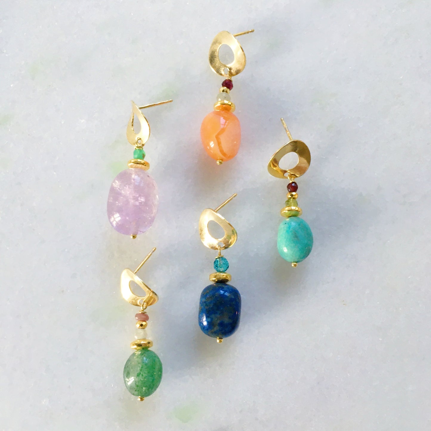 Orecchini Orchidea Arancio