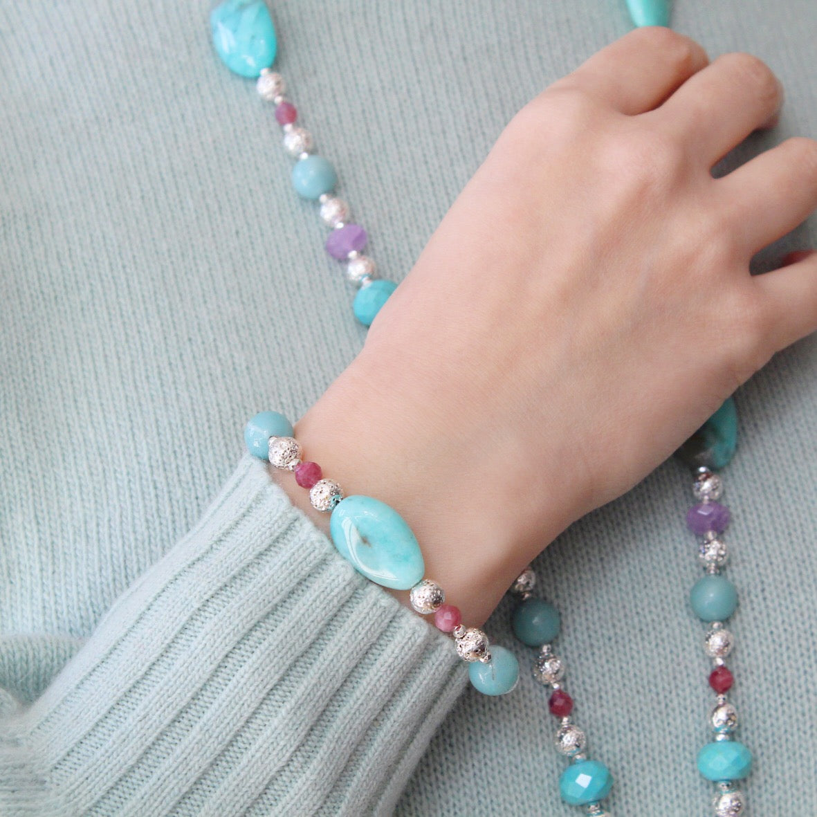 Bracciale serpente azzurro