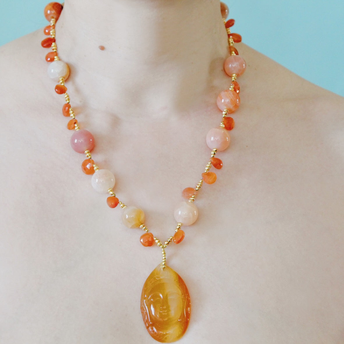 Collana volto di Buddha