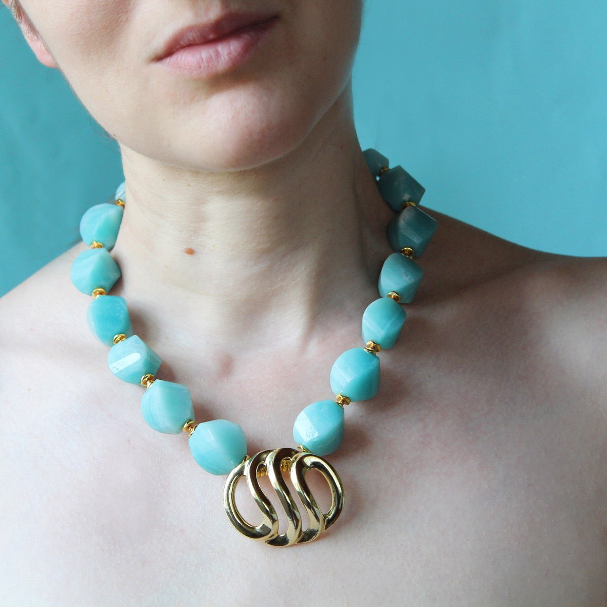 Collana Amazzonite vintage