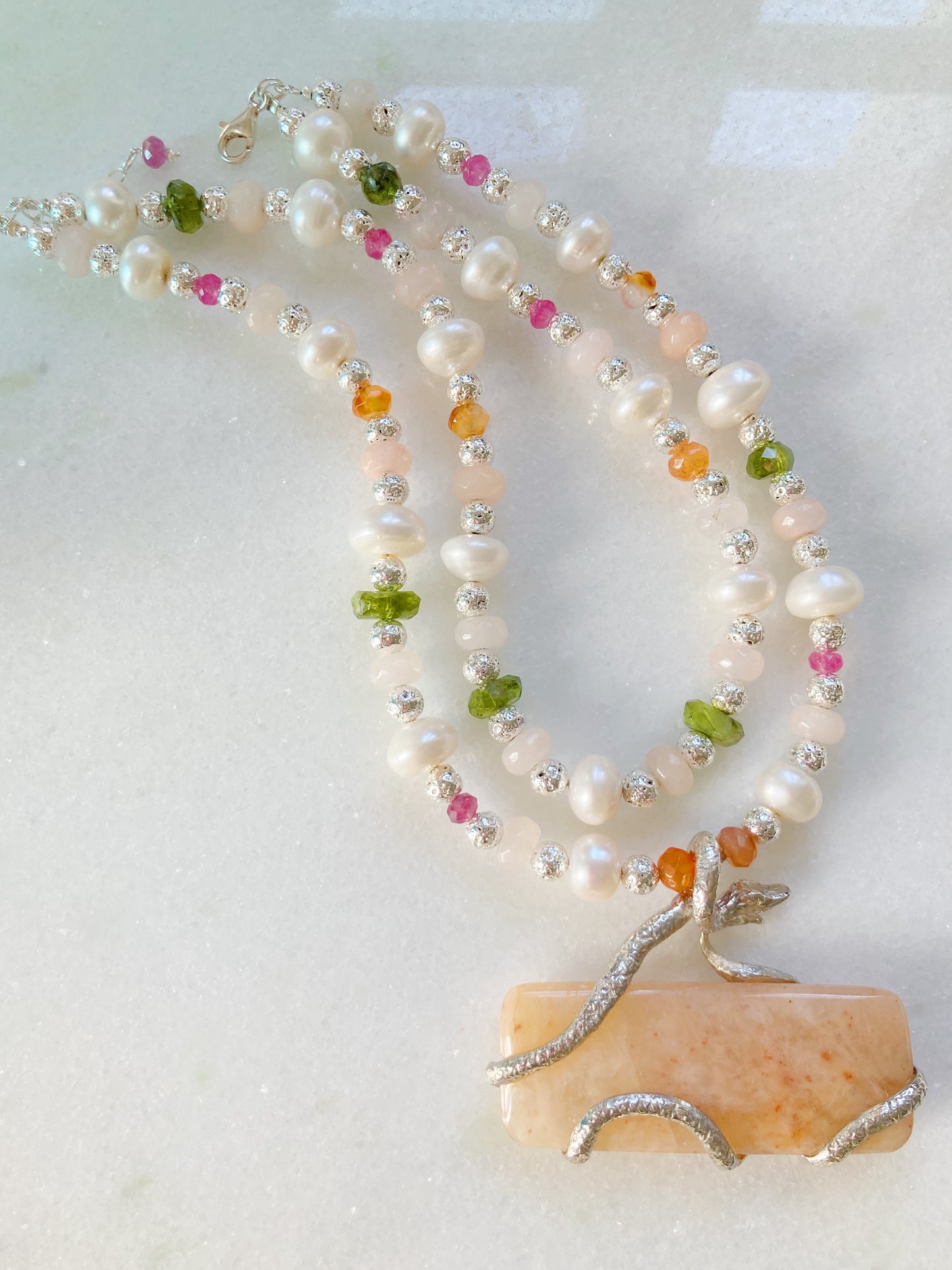 Collana serpente perle