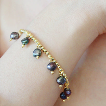 Bracciale Charms di perle viola