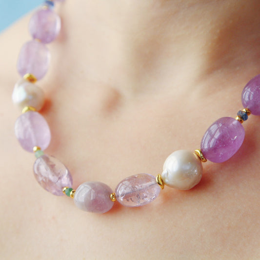 Collana Orchidea Viola