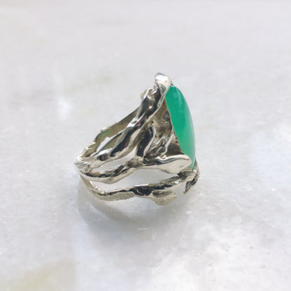 Anello Driadi crisoprasio