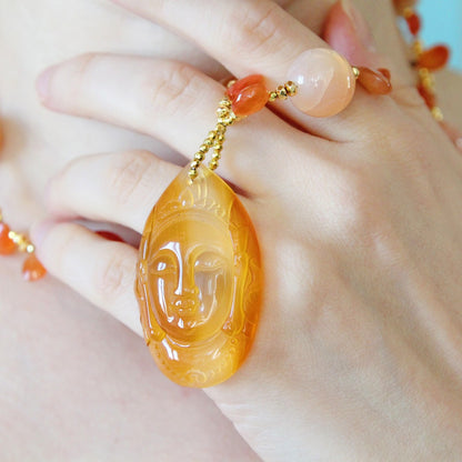 Collana volto di Buddha