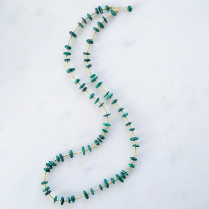 Collana essenziale malachite