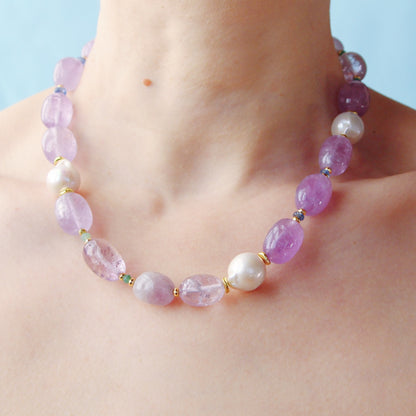 Collana Orchidea Viola