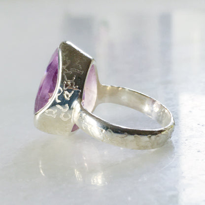 Anello Ametista Goccia