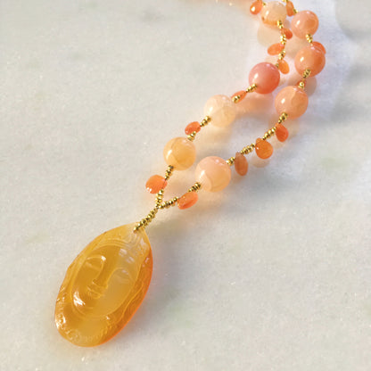 Collana volto di Buddha