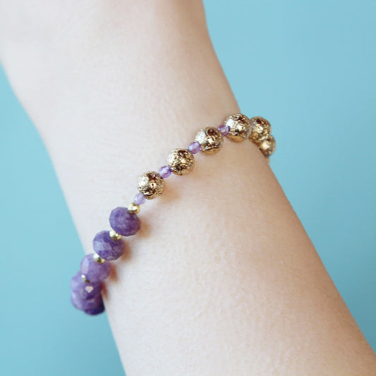 Bracciale Yin e Yang viola