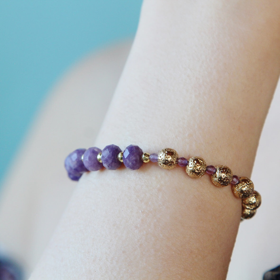 Bracciale Yin e Yang viola
