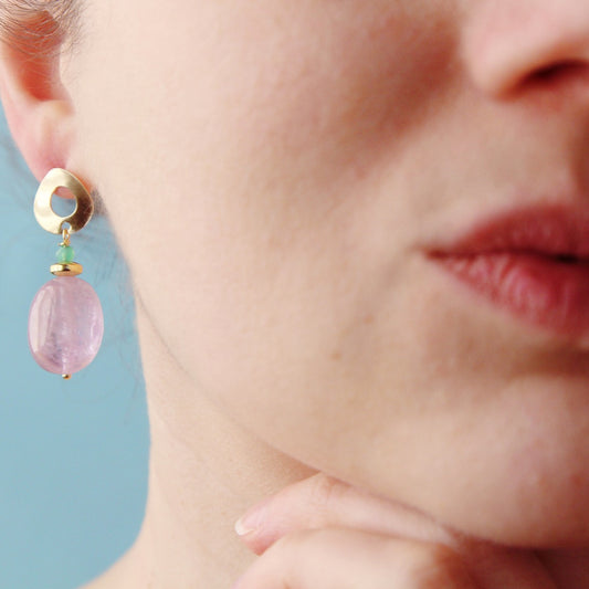 Orecchini Orchidea Viola