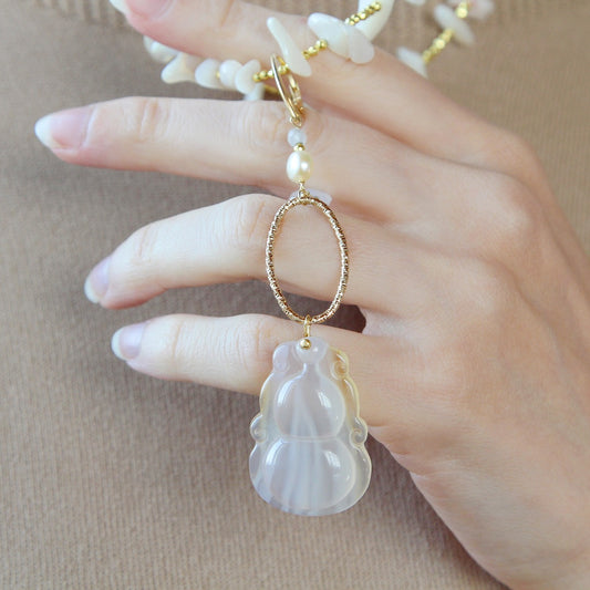 Ciondolo zucca bianca