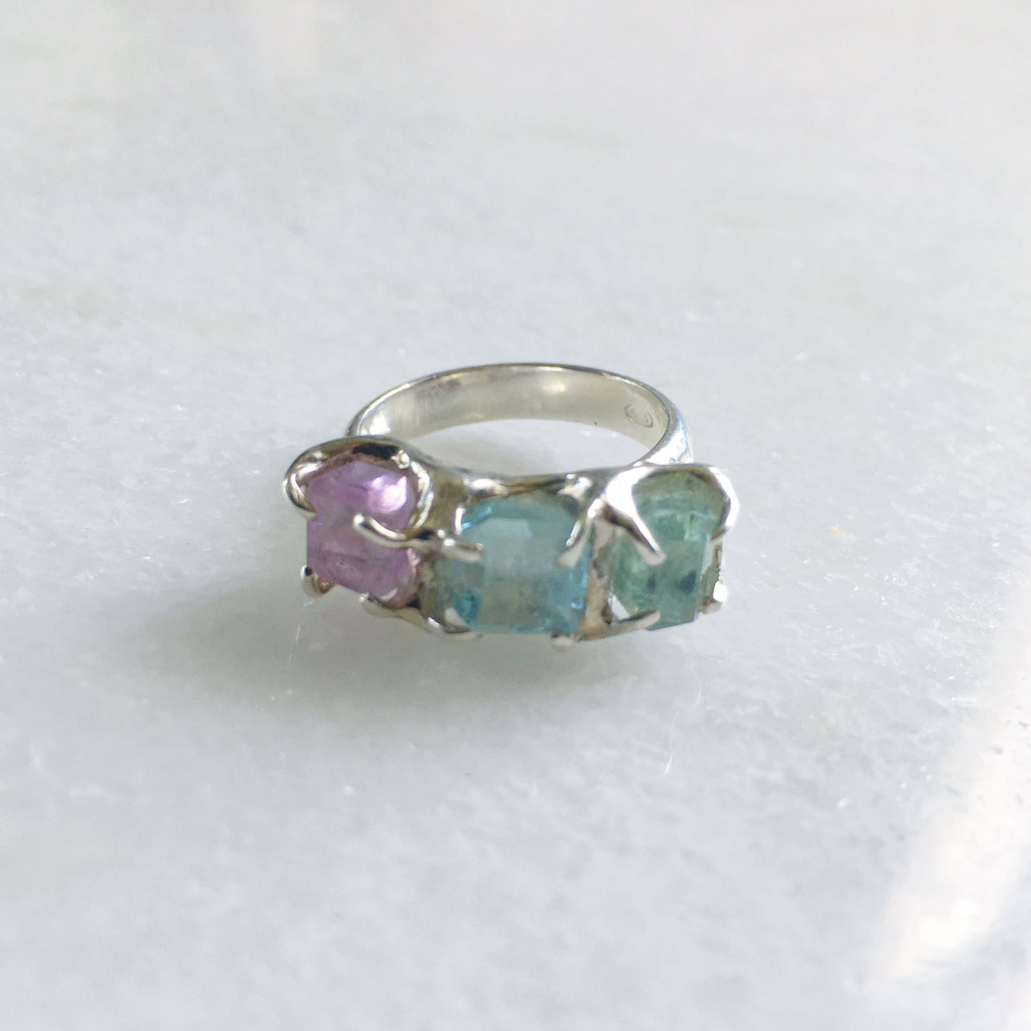 Anello trilogy acquamarina