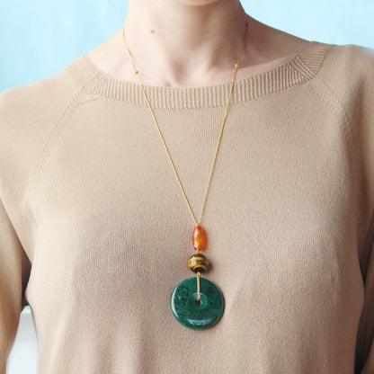 Ciondolo phi di Malachite n.4