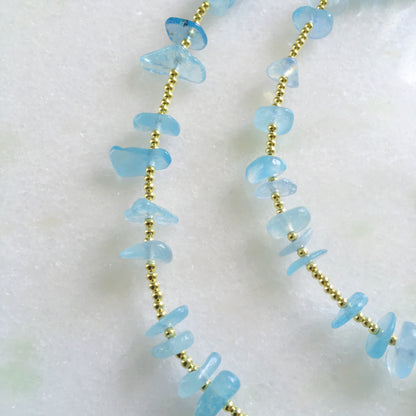 Collana essenziale acquamarina