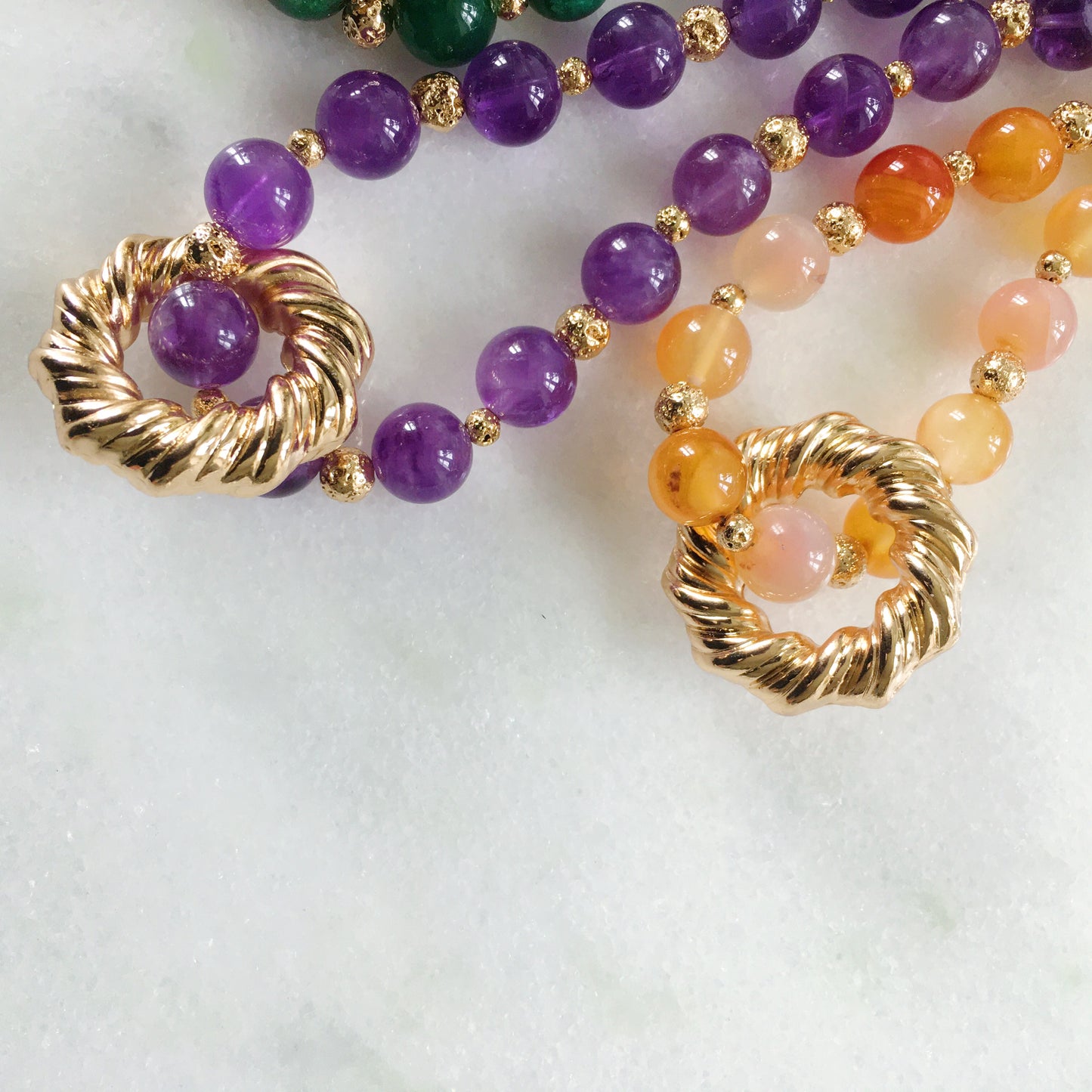 Collana magnolia arancio