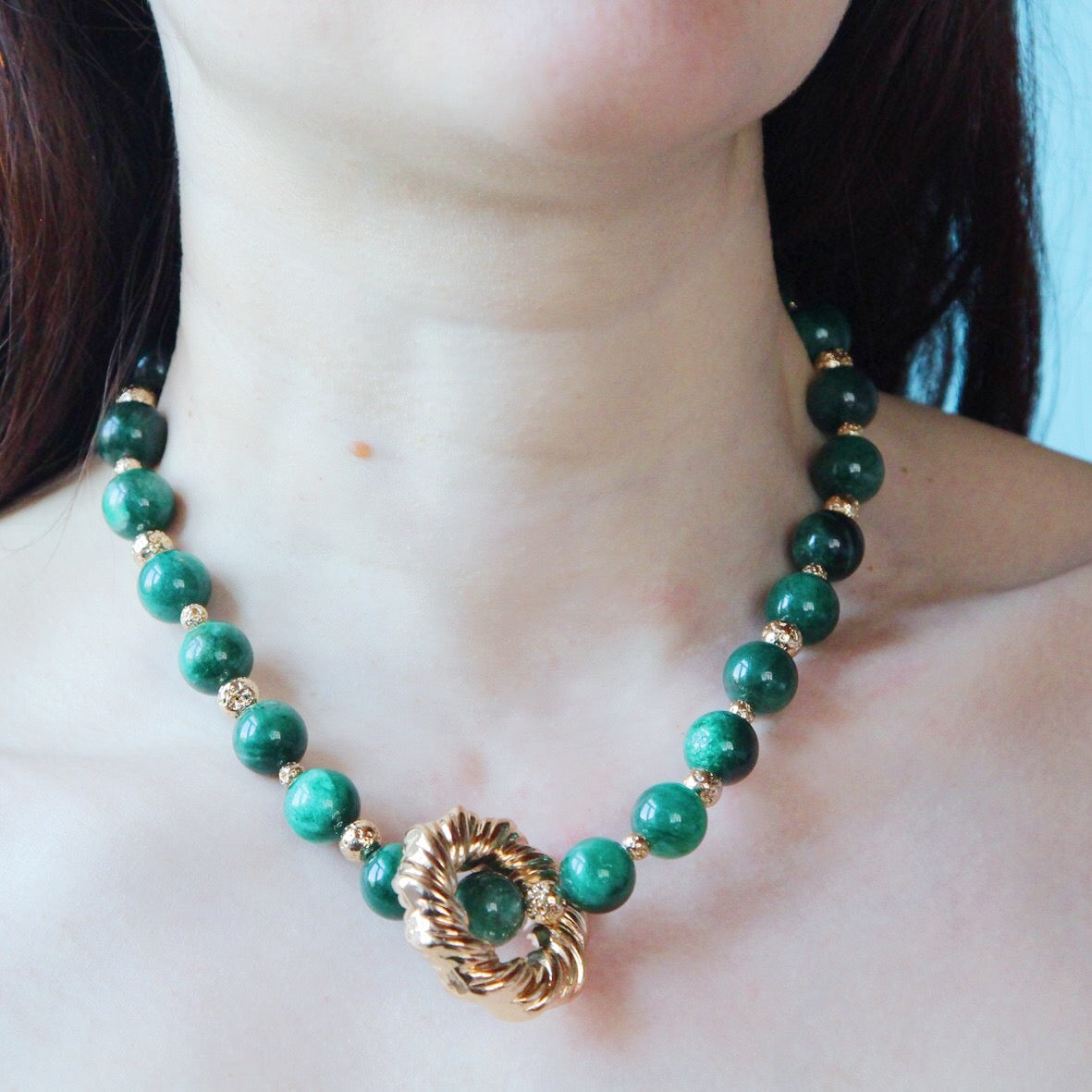 Collana Magnolia verde