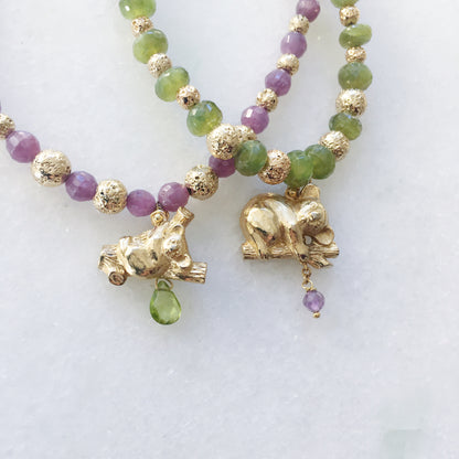 Collana Koala rubino