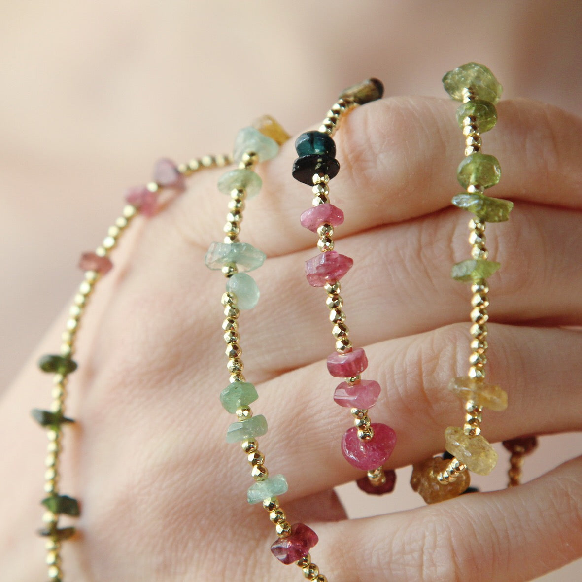 Collana essenziale tormaline