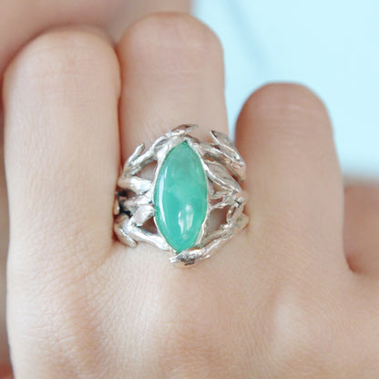 Anello Driadi crisoprasio
