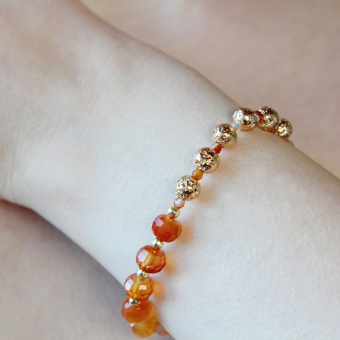 Bracciale Yin e Yang arancio