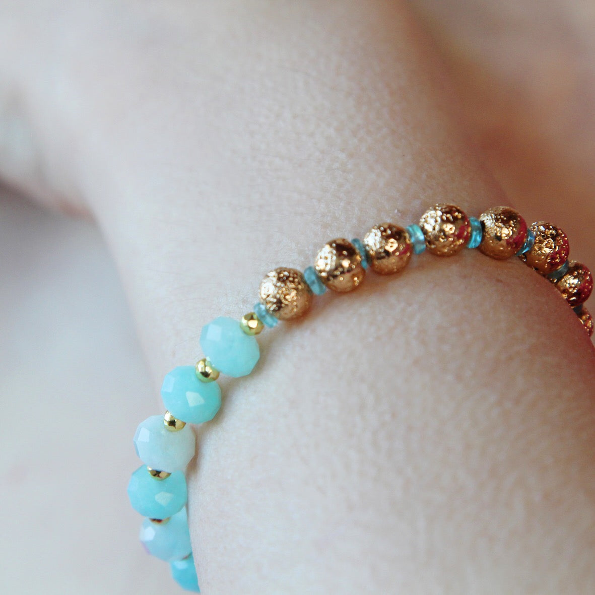Bracciale Yin e Yang azzurro