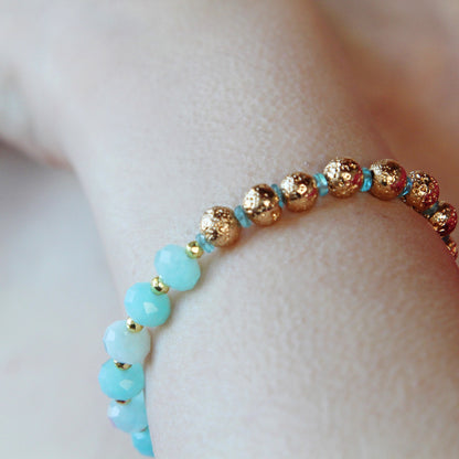 Bracciale Yin e Yang azzurro