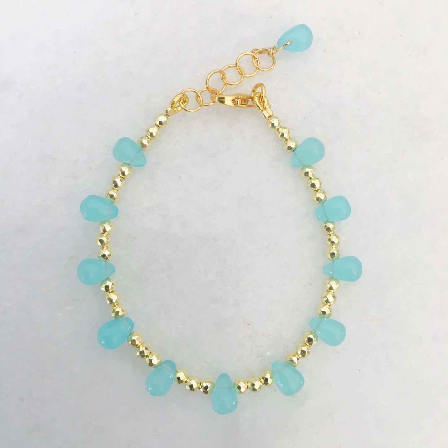 Bracciale gocce azzurre